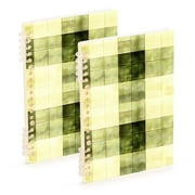 joogoo Spiral Journal Notebook Retro Checkered Grid College Ruled Notebooks 8.3" x 5.7" 2 PCs