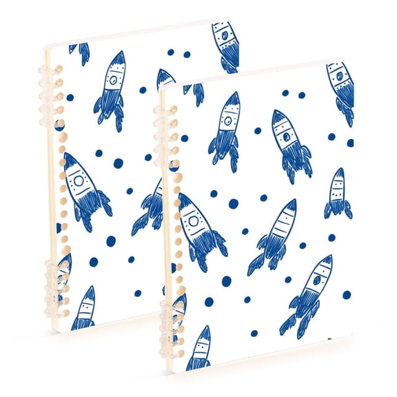 joogoo Spiral Journal Notebook Rockets College Ruled Notebooks 8.3" x 5.7" 2 PCs