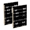 thumbnail image 1 of joogoo Spiral Journal Notebook Romantic Bows College Ruled Notebooks 8.3" x 5.7" 2 PCs, 1 of 8