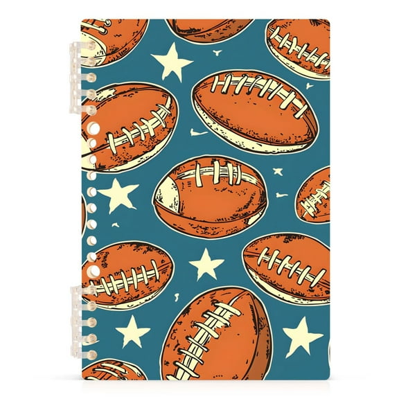 joogoo Spiral Journal Notebook Rugby Stars Football College Ruled Notebooks 8.3" x 5.7" 1 PC