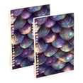 thumbnail image 1 of joogoo Spiral Journal Notebook Scales Purple College Ruled Notebooks 8.3" x 5.7" 2 PCs, 1 of 8