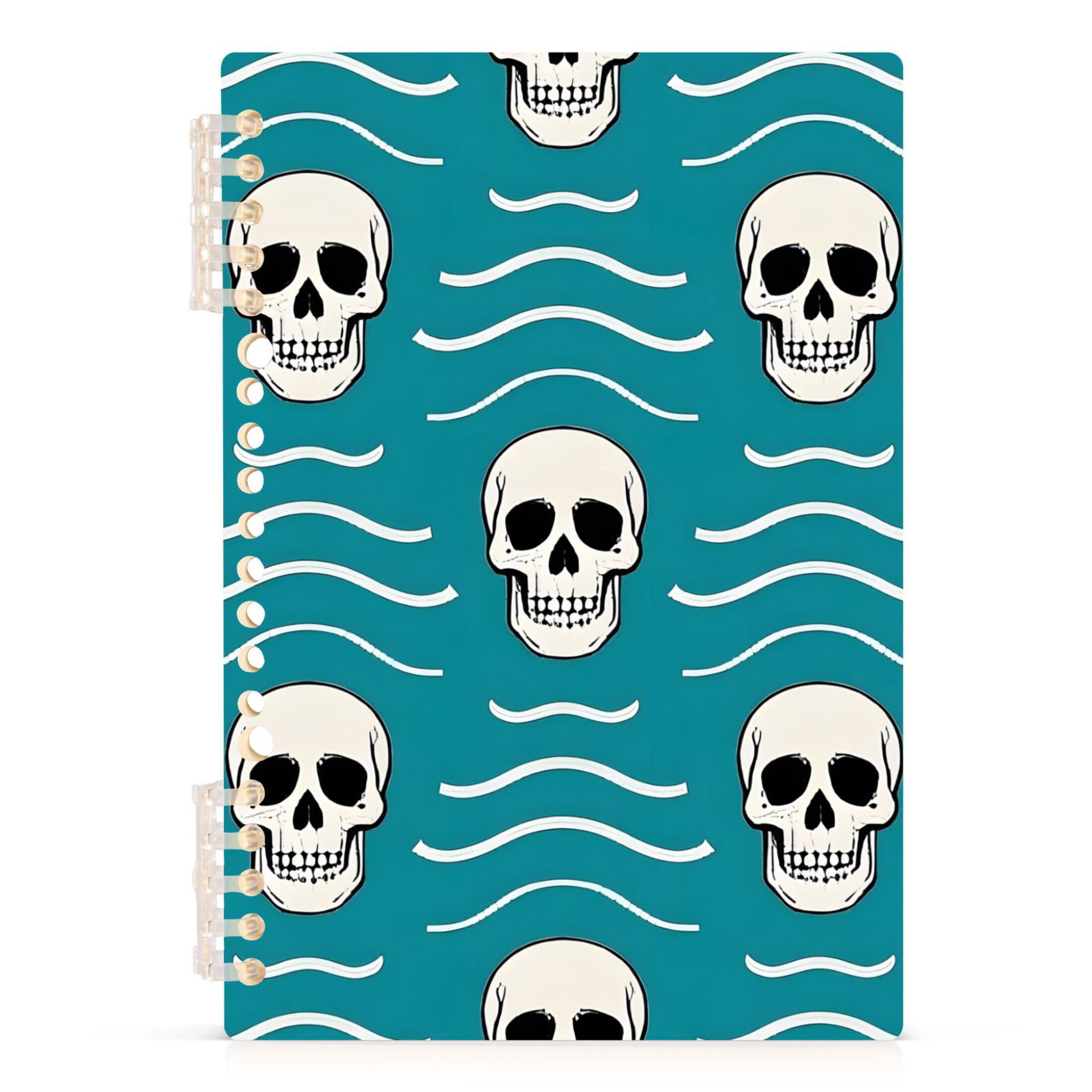 joogoo Spiral Journal Notebook Skull in Wave College Ruled Notebooks 8. ...