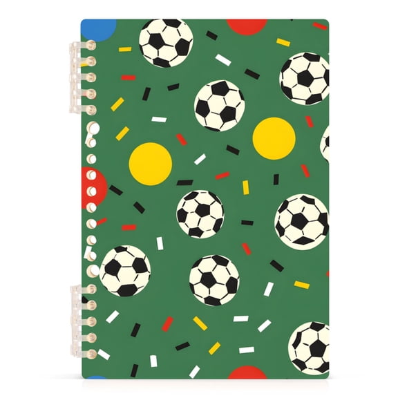 joogoo Spiral Journal Notebook Soccer Balls College Ruled Notebooks 8.3" x 5.7" 1 PC