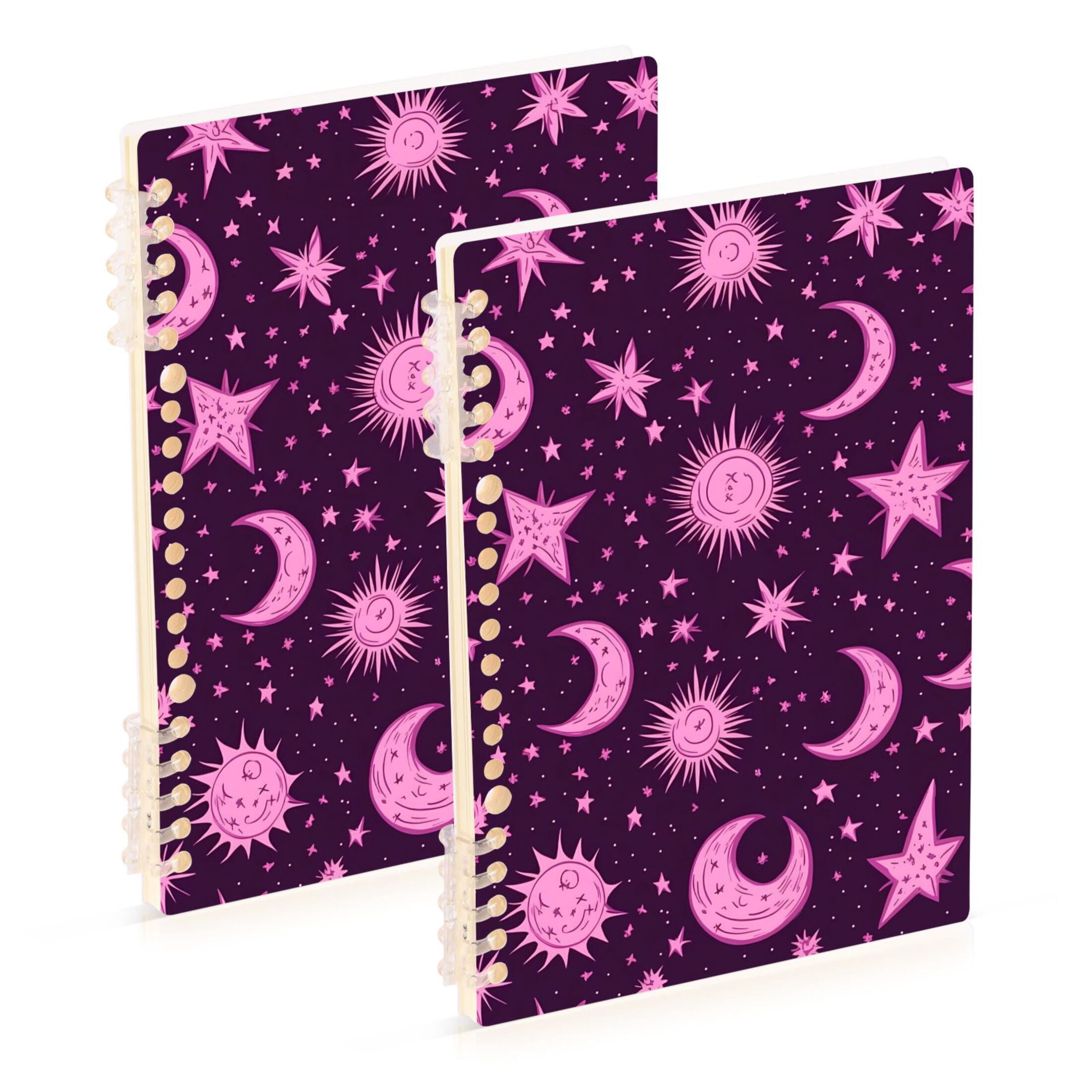 joogoo Spiral Journal Notebook Stars Boho Moon College Ruled Notebooks ...