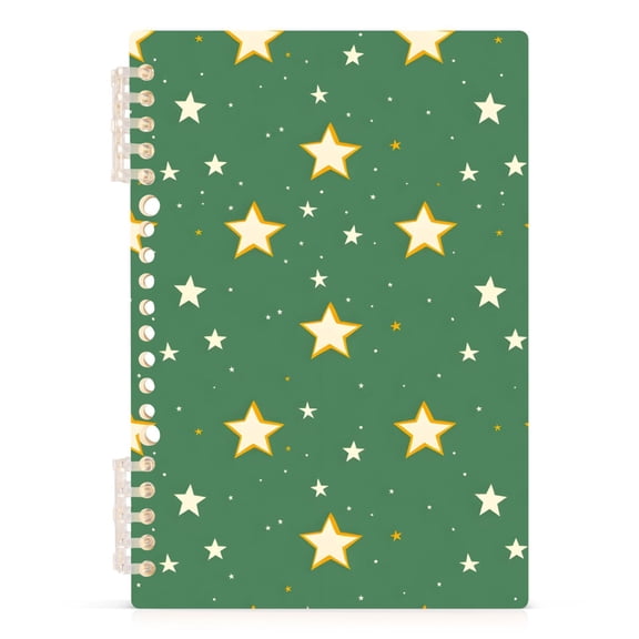 joogoo Spiral Journal Notebook Stars Pattern College Ruled Notebooks 8.3" x 5.7" 1 PC