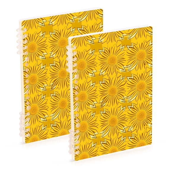 joogoo Spiral Journal Notebook Sunflower College Ruled Notebooks 8.3" x 5.7" 2 PCs