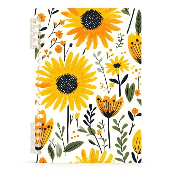 joogoo Spiral Journal Notebook Sunflower Pattern College Ruled Notebooks 8.3" x 5.7" 1 PC