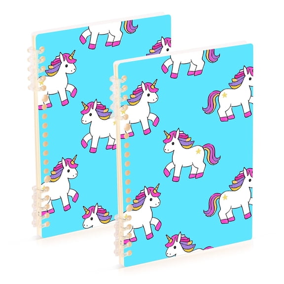 joogoo Spiral Journal Notebook Unicorn Cute College Ruled Notebooks 8.3" x 5.7" 2 PCs