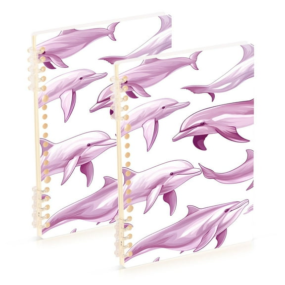 joogoo Spiral Journal Notebook Whales College Ruled Notebooks 8.3" x 5.7" 2 PCs