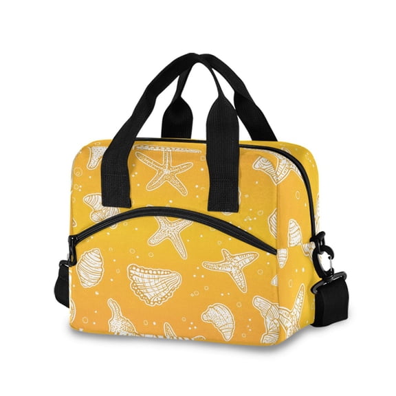 joogoo Starfish Conch Insulated Lunch Bags Reusable Cooler Box with Shoulder Strap