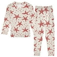 thumbnail image 1 of joogoo Starfish Pattern 2 Piece Long Sleeve Tee and Pants Cotton Pajama Set 4T, 1 of 7
