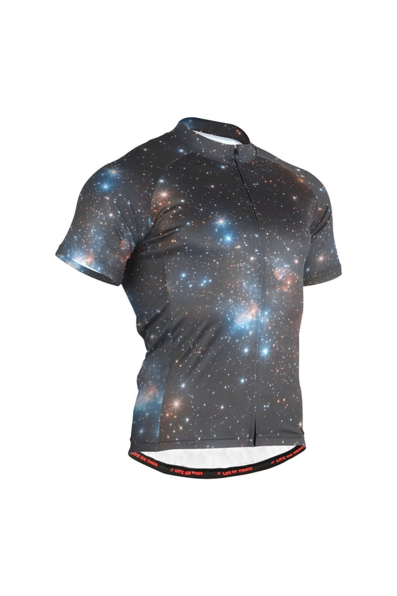 Starry Sky-b1 Pattern Men's Cycling Jerseys Mountain Bike Short Sleeve Tops 3XL