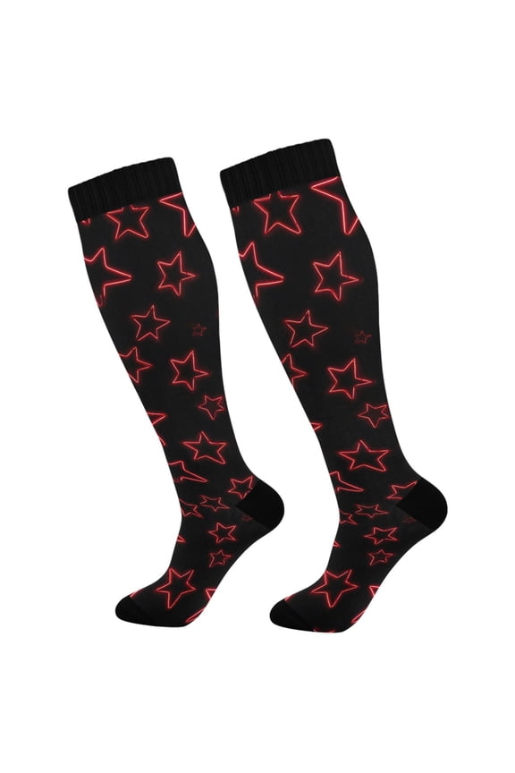 Stars Socks Women Men Knee High Sock
