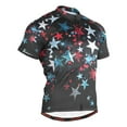 thumbnail image 1 of joogoo Stars Pattern Men's Cycling Jerseys Mountain Bike Short Sleeve Tops L, 1 of 7