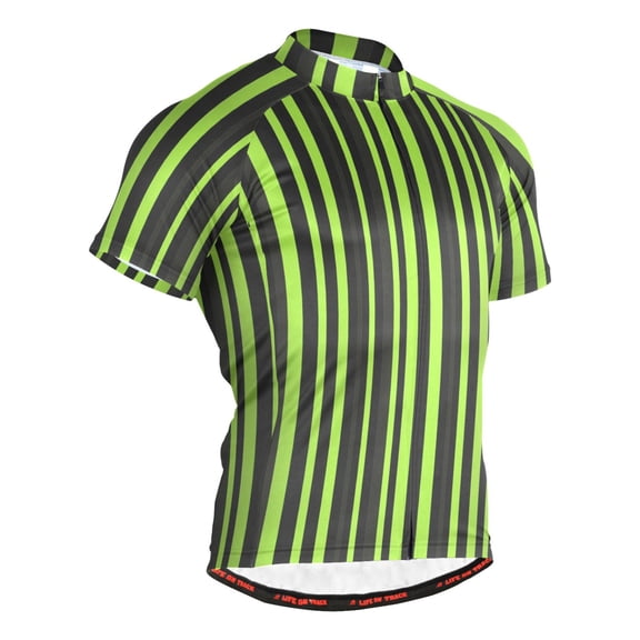 joogoo Stripes Pattern Men's Cycling Jerseys Mountain Bike Short Sleeve Tops L