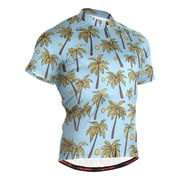 joogoo Sun and Palm Tree Mens Cycling Jerseys Mountain Bike Short Sleeve Tops M