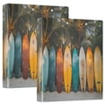 thumbnail image 1 of joogoo Surfboard Palm Beach Hardcover 3 Ring Binder 1.5" Round Rings Interior Pockets Binders Organizer 2 Pack, 1 of 9