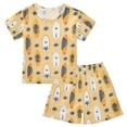 thumbnail image 1 of joogoo Surfboard Summer Pattern Pajama Sets Short Sleeve Cotton 2-Piece Sleepwear 12Y, 1 of 7