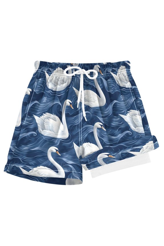Swans Boys Swim Trunks Beach Swimsuit Shorts Boxer 7Y