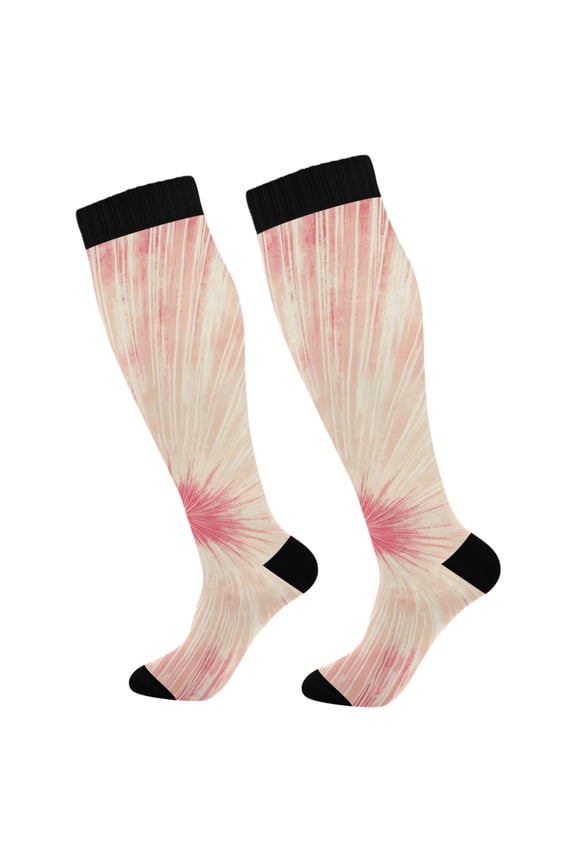 Tie Dye Pattern Socks Women Men Knee High Sock