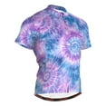 thumbnail image 1 of joogoo Tie Dye Purple-p6 Men's Cycling Jerseys Mountain Bike Short Sleeve Tops 2XL, 1 of 7