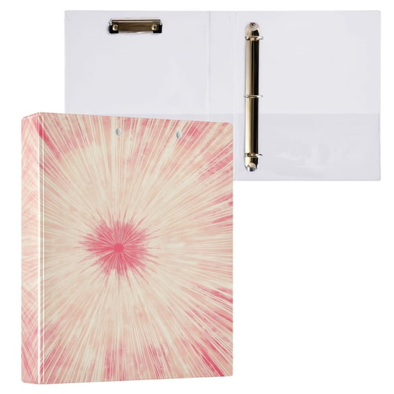 joogoo Tie-dye Pattern Hardcover 3 Ring Binder 1.5" Round Rings Interior Pockets Binders Organizer 1 Pack