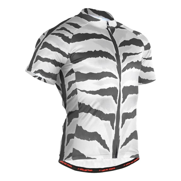 joogoo Tigers Stripes Pattern Men's Cycling Jerseys Mountain Bike Short Sleeve Tops 2XL