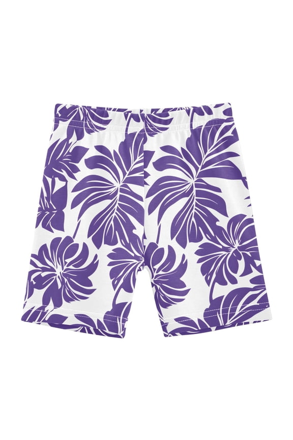 Tropical Leaf-n5 Girls Lined Shorts Bike Dance Bottoms 6T