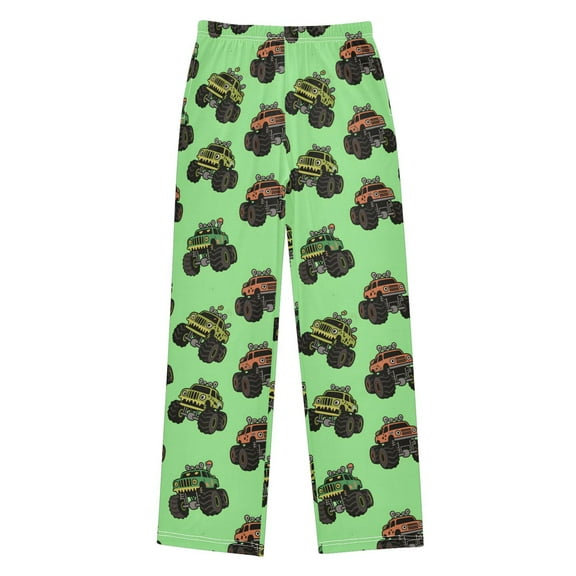 joogoo Trucks Cartoon Green Pajama Pants Pj Bottoms Sleepwear Lounge XL