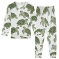 thumbnail image 1 of joogoo Turtle Retro 2 Piece Long Sleeve Tee and Pants Cotton Pajama Set 5Y, 1 of 7