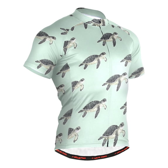 joogoo Turtles Pattern Men's Cycling Jerseys Mountain Bike Short Sleeve Tops L