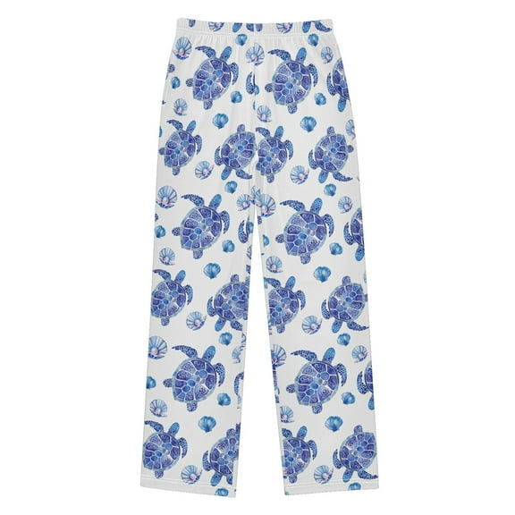 joogoo Turtles Seashells Pajama Pants Pj Bottoms Sleepwear Lounge L