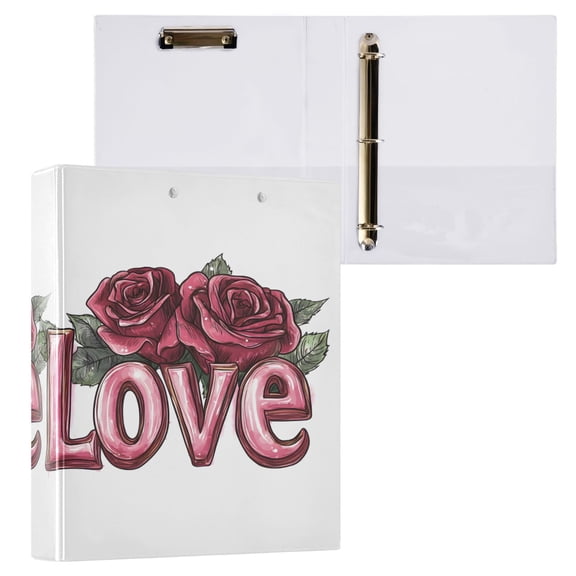 joogoo Valentine Day-a3 Hardcover 3 Ring Binder 1.5" Round Rings Interior Pockets Binders Organizer 1 Pack