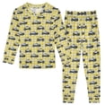thumbnail image 1 of joogoo Vehicle Car Checkered 2 Piece Long Sleeve Tee and Pants Cotton Pajama Set 8Y, 1 of 7