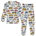thumbnail image 1 of joogoo Vehicles Bus 2 Piece Long Sleeve Tee and Pants Cotton Pajama Set 4T, 1 of 7
