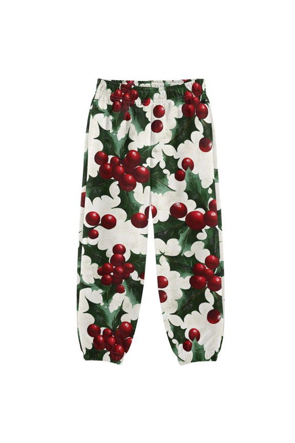 Vintage Christmas Berries Boys' Sweatpants Jogger Pants 4T