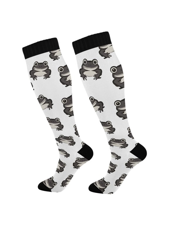 Vintage Frogs Cartoon Socks Women Men Knee High Sock