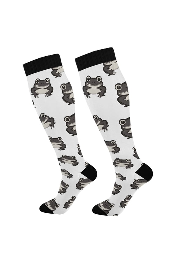 Vintage Frogs Cartoon Socks Women Men Knee High Sock