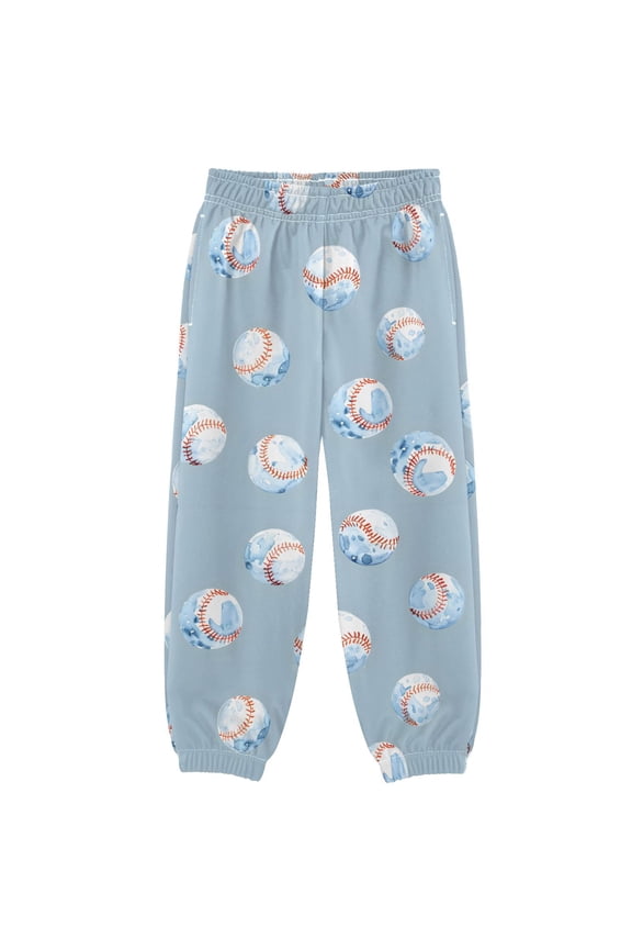 Watercolor Baseballs Boys' Sweatpants Jogger Pants 9-10Y