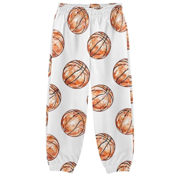 joogoo Watercolor Basketballs Boys' Sweatpants Jogger Pants 4T