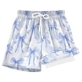 thumbnail image 1 of joogoo Watercolor Bow Blue Boys Swim Trunks Beach Swimsuit Shorts Boxer 5-6T, 1 of 8