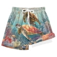 thumbnail image 1 of joogoo Watercolor Turtles in Sea Boys Swim Trunks Beach Swimsuit Shorts Boxer 4T, 1 of 8