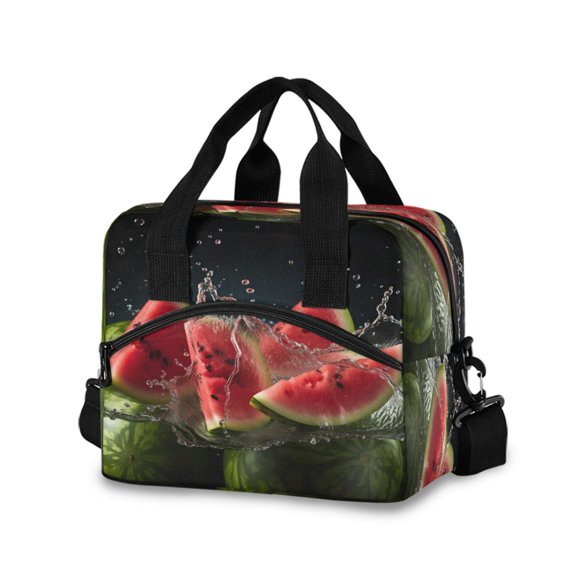 joogoo Watermelon Fruits Insulated Lunch Bags Reusable Cooler Box with Shoulder Strap