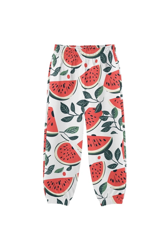 Watermelon Leaves Boys' Sweatpants Jogger Pants 5-6Y