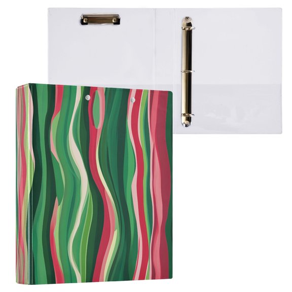 joogoo Watermelon Pattern Hardcover 3 Ring Binder 1.5" Round Rings Interior Pockets Binders Organizer 1 Pack