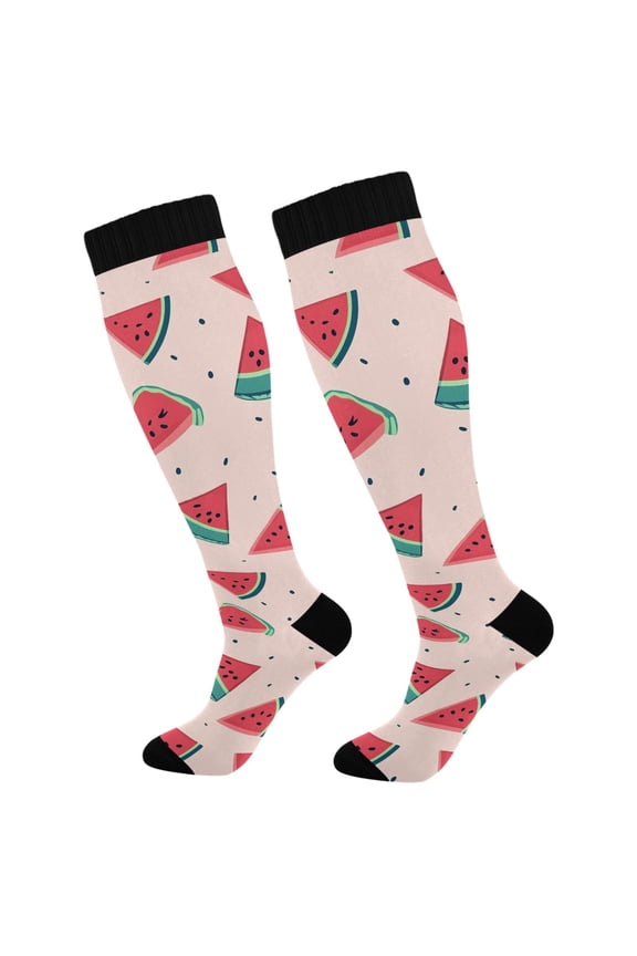 Watermelons Fruits Socks Women Men Knee High Sock