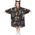 thumbnail image 1 of joogoo Wearable Blanket Hoodie Basketball Player for Flannel Sherpa Pocket 3-14 YR S, 1 of 7