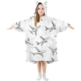 thumbnail image 1 of joogoo Wearable Blanket Hoodie for Airplane Retro Oversized Sherpa Hooded 3-14 YR M, 1 of 7