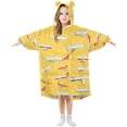 thumbnail image 1 of joogoo Wearable Blanket Hoodie for Airplane Yellow-d2 Flannel Sherpa Pocket 3-14 YR S, 1 of 7