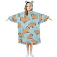 thumbnail image 1 of joogoo Wearable Blanket Hoodie for Capybara Animals Oversized Sherpa Hooded 3-14 YR M, 1 of 7